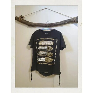 ✨BOGO FREE✨ On Fire | Be Yourself Distressed Black Cheetah Leopard Shirt